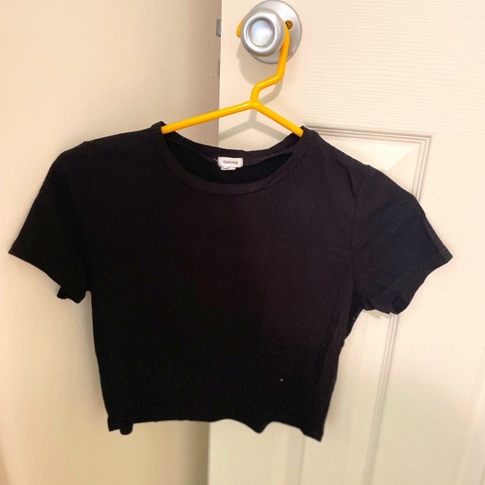 Garage Women's Black Ribbed Crop Top